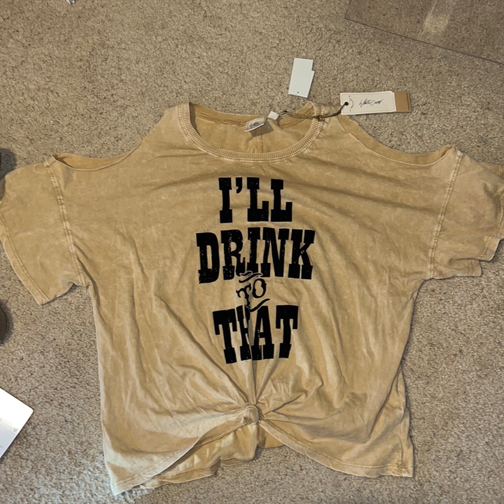 White Crow Womens T-shirt “I’ll Drink To That”